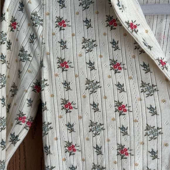 Doen Floral Print Cream Top - Picture 4 of 6